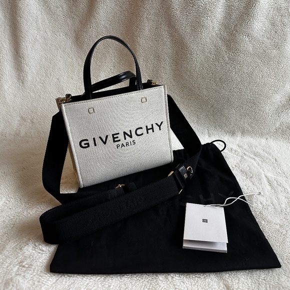 GIVENCHY Mini G Tote Shopping Bag, Beige - Picture 1 of 7